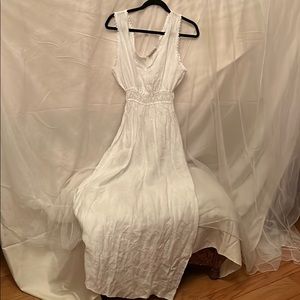 White cotton beach dress